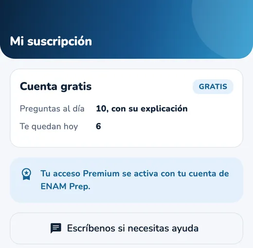 La app: tu cuenta gratis, con las preguntas que te quedan hoy